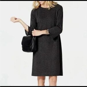 Pinstripe Dress Career Casual Work Office Professional Gray Size Unknown